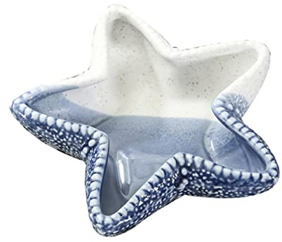 OATIPHO Keramikschale Meer Stil Aufbewahrungsteller Schüssel Home Decor Blau Ozean Design Schmuckplatte Schlüsselplatte Keramik Tablett