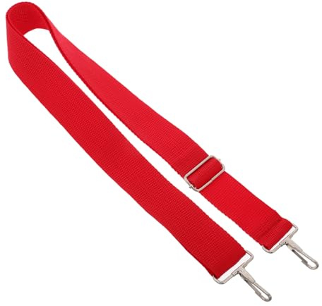 Verstellbarer Snare Drum Riemen mit Haken, Hüft und Schultergurt | Afrikanische Trommeln und Snare Drums, Polyester und Metall, Rot, Zubehör für Perkussion
