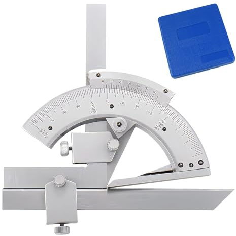 0-320 ° Angolo Righello di Misura Strumento di Misura Precisione Angolo Finder Righello Metallo Vernier Bevel Goniometro