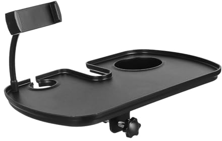 HANABASS Mikrofonständer-ablage Zum Befestigen An Regal Mikrofonständer-becherhalter Aus Robustem Abs-material Tischmikrofonständer Mit Platz Für Wasserflaschen Und Handys Klemmregal Für Li