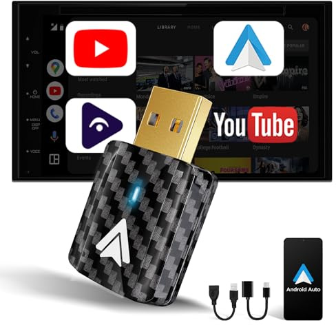 MSXTTLY Android Auto Wireless Adapter U2AC-L9, 2026 Mini Car Dongle für kabelgebundenes Android Auto, USB A/C Plug & Play, Stabile Verbindung, Unterstützung von YouTube Video-Apps
