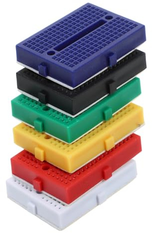 Abaodam 6pcs Mini Solderless Breadboards Small Science Experiment Circuit Boards with Color-coded Design for Laboratory and Electronics Prototyping