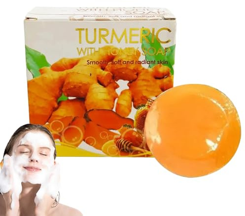 Sapone Solido alla Curcuma per Viso | 60g Detergente Viso in Barra Sapone