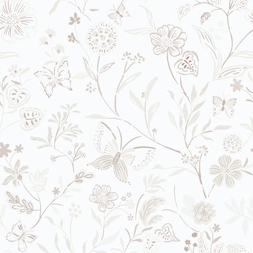 Timeet Selbstklebende Tapete Rosa Blumen 44CM×10M Wasserdichtes Möbelfolie Selbstklebend Vinyl Abnehmbarer Klebefolie Blumen Wand Schränke Dekorative Klebetapete Selbstklebend