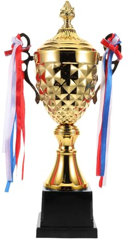 TOYANDONA Grande Coppa in Metallo Dorato per Premi - Premio Sportivo da 18,4 Pollici per Calcio, Basket, Boxe, Rugby Ed Eventi Aziendali - per Campionato, Torneo, Scuola E Festa