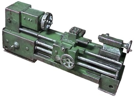 blloocod Mini Set Attrezzi Modellino Tornio Banco Trapano, Accessorio Collezionabile per Mostra Officina Riparazione Veicoli, Ornamento Garage- Tornio Usato