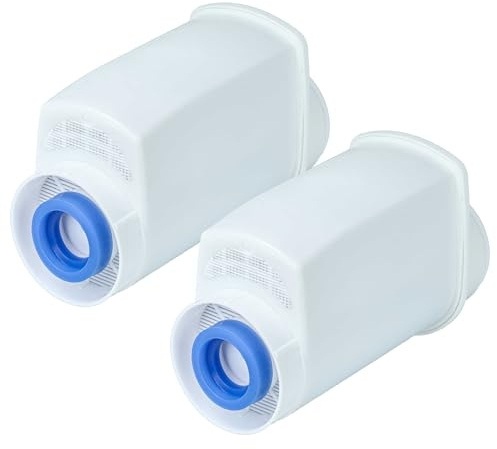 vhbw 2 x vattenfilter filter filter kompatibelt med Bosch VeroCafe TES803-serien, TES805 Series helautomatisk kaffemaskin, espressomaskin vit