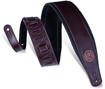 Levy's Leathers Signature Legacy Series - Correa de cuero para guitarra | Ancho 7.6 cm | Borgoña | (MSS2-BRG)