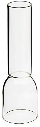 DELITE Glaszylinder 8''' transparent, unterer Durchmesser außen 35,7 mm, innen 32,2 mm, oberer Durchmesser außen 27,8 mm, Höhe 170 mm, für Petroleumlampen