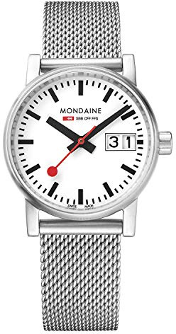 Mondaine - Evo2 Damen Uhr, Bahnhofsuhr, Wasserdicht Saphirglas, Hergestellt in der Schweiz