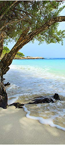 wandmotiv24 Türtapete Ruhiger und friedlicher Strand. Provinz Rayong 100 x 200cm (B x H) - Dekorfolie selbstklebend Sticker für Türen, Türfolie, Aufkleber, M0899