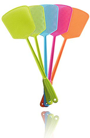ValueHall Fliegenklatsche 5 Stück, Kunststoff Fliegenklatsche Mehrfarbig für Innen- und Außenbereich V7024C (Color Mixing-2)