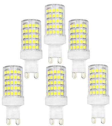 BAISHICHENG G9 10W Keramiksockel LED Glühbirne(Ersatz der G9 100W Halogenlampe) Nicht Dimmbare Glühlampe 6000K Kaltes Weiß 1000LM Beleuchtung 6 Packungen