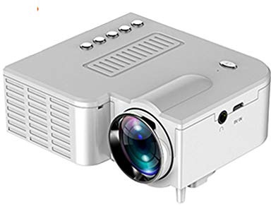 RASHU Videoproiettore portatile USB Ricaricabile LED Micro Proiettore Home Theater Cinema Ufficio Proiettore