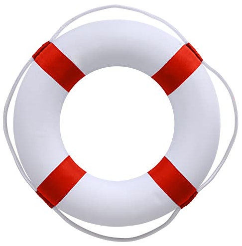 50,8 cm Pool-Sicherheits-Schwimmring für Pool, Schwimmbad, Schaumstoffring, Pool-Boje, Sicherheits-Wurfringe, Rettungsschwimmer Wanddekoration (rot)