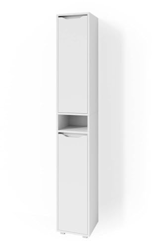 Vicco Mobile bagno alto Ruben, Bianco, 30 x 192.5 cm, per la conservazione in bagno, compatibile con Ruben Collection