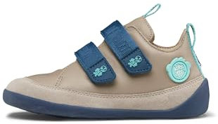 Affenzahn Barfußschuh Leder Buddy super weich mit Klettverschluss Frühling Sommer Herbst Größe 21-32 Oktopus - Beige, 22 EU