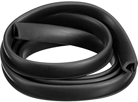 sourcing map U-Kanal-Kantenverkleidung, 1 m lang, Gummidichtung, Kantenschutz, passend für 9,5–10 mm Kanten, (B x H), Schwarz