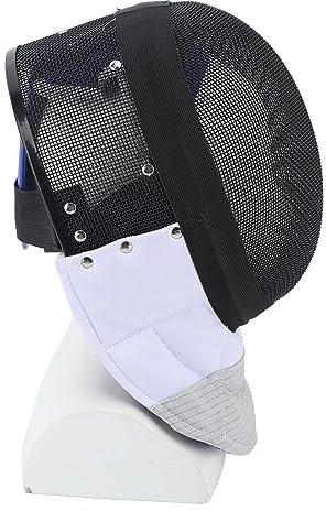 RiToEasysports CE350N-Standardmasken, Zuverlässiger Schutz, Verdickte Lätzchen, Blendfreie Oberfläche, Leicht und Bequem, Fechtmaske mit Metallgeflecht und Wasserdichtem Futter