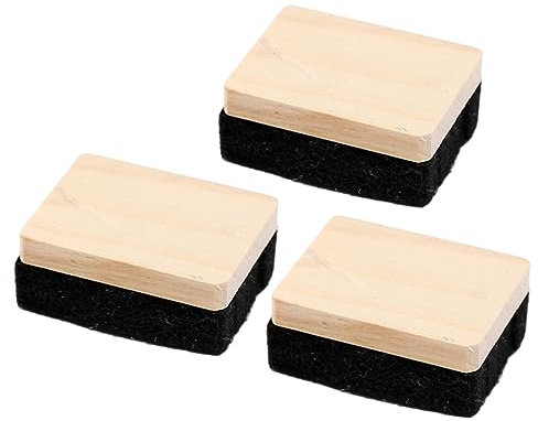 ABOOFAN Tafellöscher Mini 3er Set Kleiner Kreidelöscher für Wiederverwendbare Holztafelreiniger Filzstifte