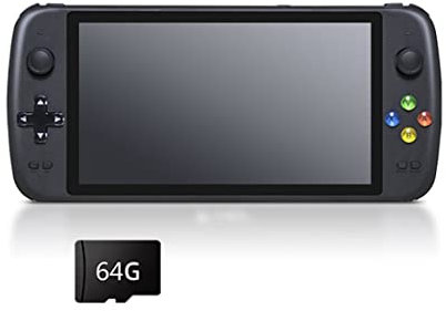 ASVIL Retro Handheld Game Console, 7-inch HDMI HD Port Open Source System 64GB Memory Card Built-in 6000 Games, Portable Retro Mini Handheld Gift for Kids and Adults