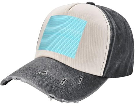 Sportlicher Cowboyhut mit blauen Streifen, verstellbare Größe, ideal für den täglichen Gebrauch und Outdoor-Aktivitäten, blaue Streifen, Einheitsgröße, blau gestreift, One size