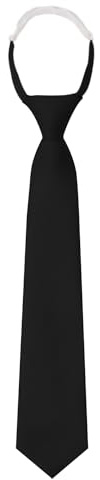 Luckyvestir Black Tie for Women Pre-tied Adjustable Womens Ties 2.75 Skinny Neckties for Women School Uniforms Graduation