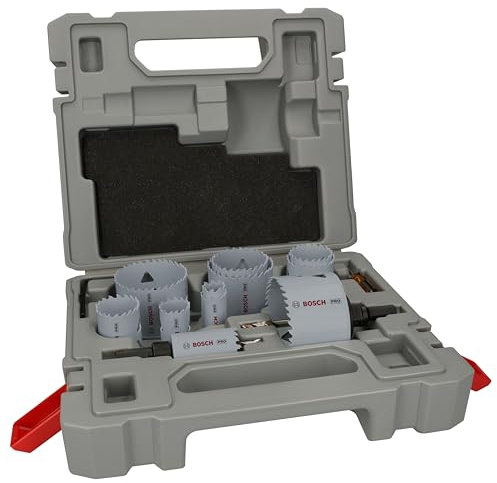 Bosch 17x Coffret de scies trépans PRO Multi Material (pour Bois résineux, Cloison sèche, Ø 19-76 mm, Professional Accessoire Perceuses)