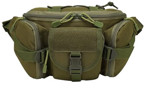 Gürteltasche für Herren, verstellbar, für Outdoor, Angeln, Radfahren, Reisen, Kuriertasche für Damen, grün, Einheitsgröße