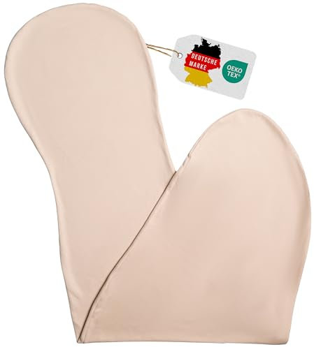 Opanoli® Almohada para dormir de lado, color beige, 100% algodón, con forma de cuerpo, certificado Öko-Tex, lavable, cojín de lactancia, adecuado para dormir de lado