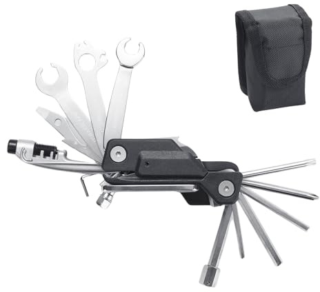 USHAKE Bike Multi Tool 20-in-1 Portable Bicycle Multi-Function Repair Kit with Hex Wrenches, Tire Levers Lightweight for MTB Road Cycling, Carry Case Included