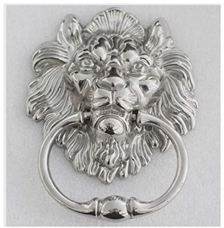KFXYSM Haustür Türklopfer,Türklopfer Vintage Style Lionhead Holz-Tür-Klopfer Silber Bronze Lionhead Sofa Holzstuhl Pull Zurrösen Griffe(3)