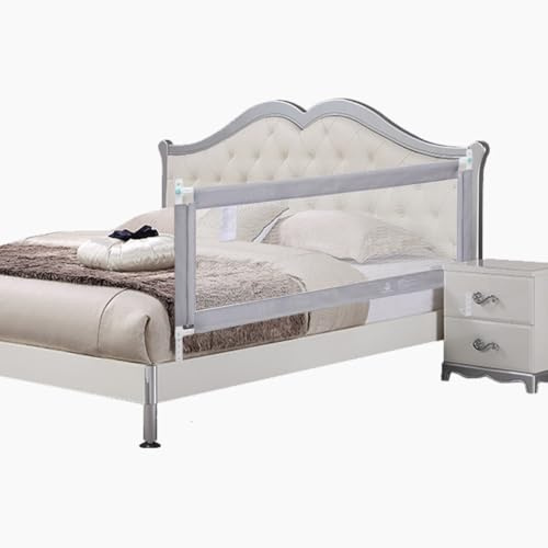 Bettgitter für Kleinkinder, 120 cm, Bettschutzgitter für Babybett, aus Holz, umwandelbares Kinderbett, Sicherheitsgitter für Doppel-/Einzelbett, extra hoch, Schlafschiene, Bettumrandung, Bettzaun, 1