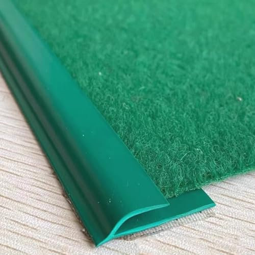 Bodenübergangsstreifen, PVC-Teppichübergangsstreifen mit doppelseitigem Klebeband, Trennkante für Schwellen zum Abziehen und Verkleben für den Innenbereich, flexible Bodenübergangsabdeckung (grün