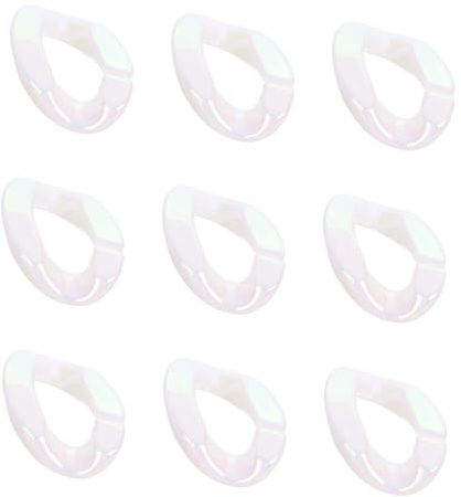 20 Stück Weiße Acryl Verbindungsringe für Schmuck und Basteln | Offene Gliederringe zum Selbermachen, Minimalistisch und Schlicht, für Selbstgemacht Schmuckherstellung