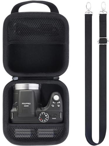 Lebakort Hart Schutz Hülle Etui für Kodak Pixpro Astro Zoom AZ425 Kamera | Tragetasche für Pixpro AZ405/AZ425/AZ255/AZ401/AZ528 Digitale Bridge-Kamera, Reisen, Hartschalen-Schutz, mit Schultergurt