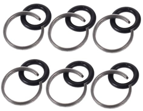Mikinona 6 Sätze Impact Wrench Sicherungsringe mit O Ring Kompatibel für Vierkant Langlebige Schraubenschlüssel Halteringe Einfache Montage Ersatzteile für Elektrische und Druckluft