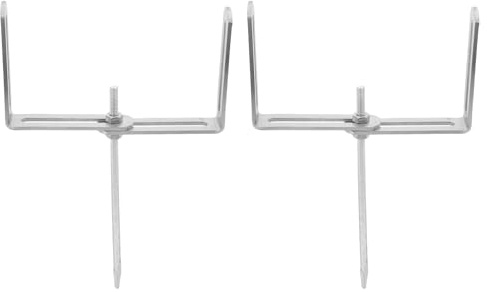 Veemoon 2pcs Metal Downspout Stabilizer Pipe Support Frame Iron Gutter Holder Anchors for Landscape Drainage Adjustable and Easy to Install 15 cm