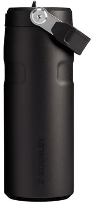 Stanley 1913 Flip Straw Gourde Isotherme 0.47L - Black 2.0 | Avec Paille - 8 Heures Froide - 40 Heures Glacée - Acier Inoxydable - Sans BPA - Etanche - Lavable Au Lave-Vaisselle