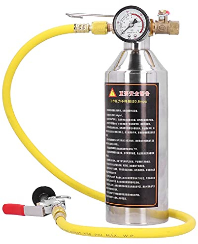 aqxreight Nettoyage des Tuyaux de Climatisation de Voiture, Bouteille Suspendue, Entretien du Système de Réfrigération sans Démontage avec Buse, Dirige Le Solvant fixé sans Acier Inoxydable, Nettoie