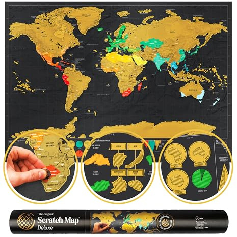 Weltkarte zum Rubbeln - Rubbel Landkarte Luxus Edition Scratch Map - Amazon Vine