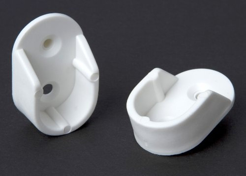 2 Stück Schrankrohrlager Schrankrohraufhänger Kleiderstangenaufhänger Kunststoff weiss Durchmesser 20mm