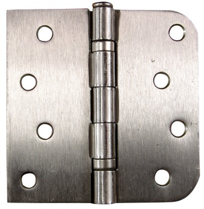 Hinge Outlet Residential Ball Bearing Hinges, 2 Pack, 4x4in Square, Satin Nickel