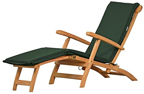Kai Wiechmann Deckchair Auflage Liegestuhl Polster grün dunkelgrün waschbar Premium
