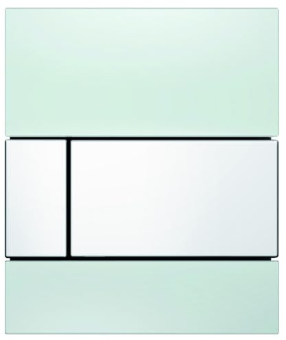 TECEsquare Urinal-Betätigungsplatte, Glas, inklusive Kartusche, 9242800, Farbe: Glas weiß glänzend, Taste weiß glänzend