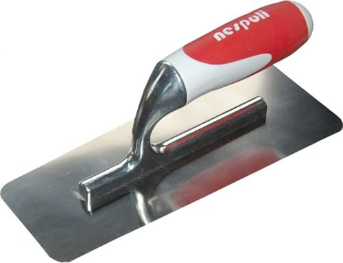 Nespoli STONF-34605 Frattone Trapezoidale Inox Manico AirTouch 10x20 cm, Rosso