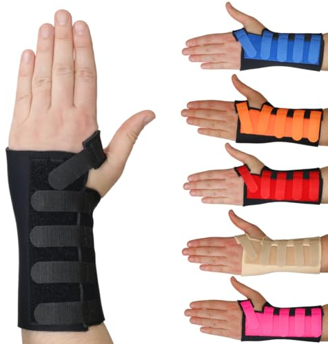 Solace Bracing Cool-Flow Max Wrist Support (6 Colours) - #1 British Made & NHS Supplied Advanced Wrist Brace Splint for Carpal Tunnel, Arthritis, Tendonitis, RSI, Fractures & More - Black, M, Left