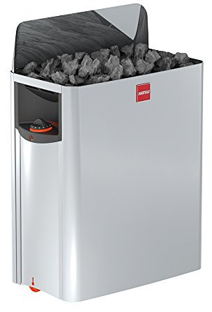 HARVIA The Wall SW80 Saunaofen 8 kW, 3 x 26 x 61 cm, Edelstahl, saunaofen mit integrierte Steuerung, für Sauna innen und outdoor sauna, ohne Saunasteine, max. 85°C, kompakt