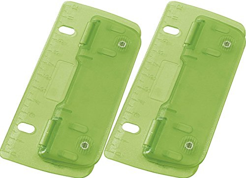 Wedo Taschenlocher (Kunststoff zum Abheften für 8 cm Lochung, mit 12 cm Skala) (Ice-grün, 2 Locher)