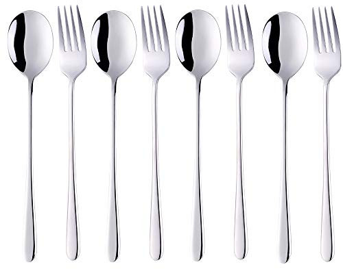 Buyer Star 4 Set Cuillère et Fourchette 8 pièces Acier Inoxydable Cuillères à Soupe Fourchette à dîner